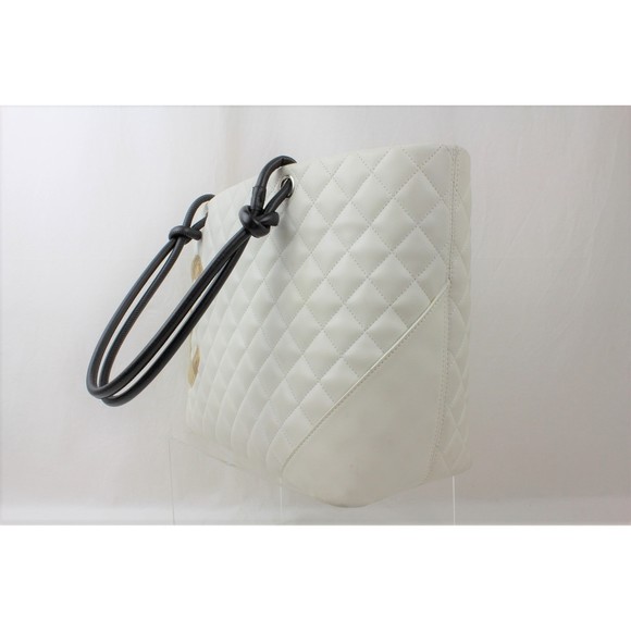 Chanel White Cambon Handbag Black Python Large Tote - Picture 1 of 15